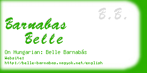 barnabas belle business card